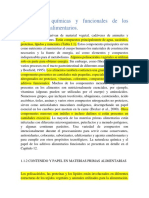 Propiedades Químicas y Funcionales de Los Componentes Alimentarios