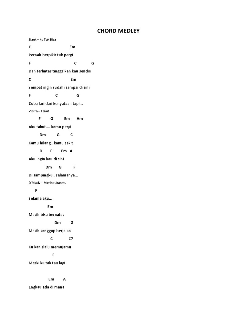 Chord Medley Pdf