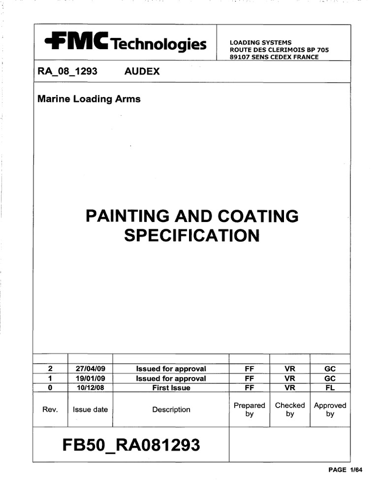 Painting and Coating Specification Rev 2 (Part 1) PDF PDF