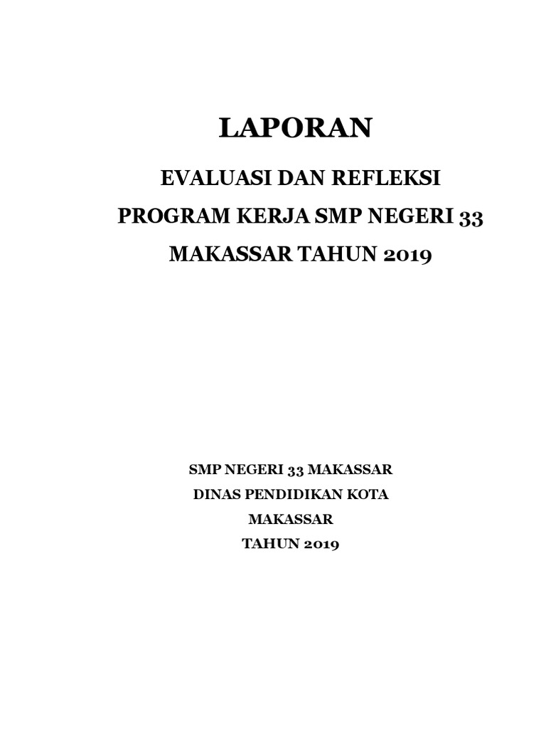 Laporan Evaluasi Dan Refleksi 2019 Pdf