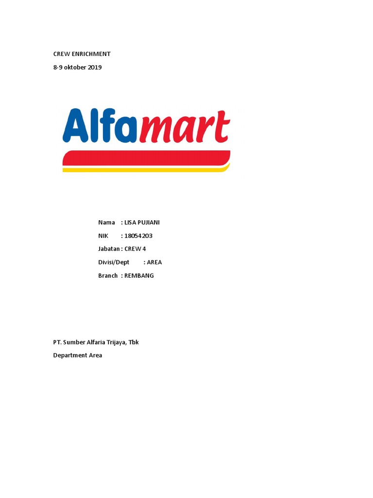 Makalah Alfamart