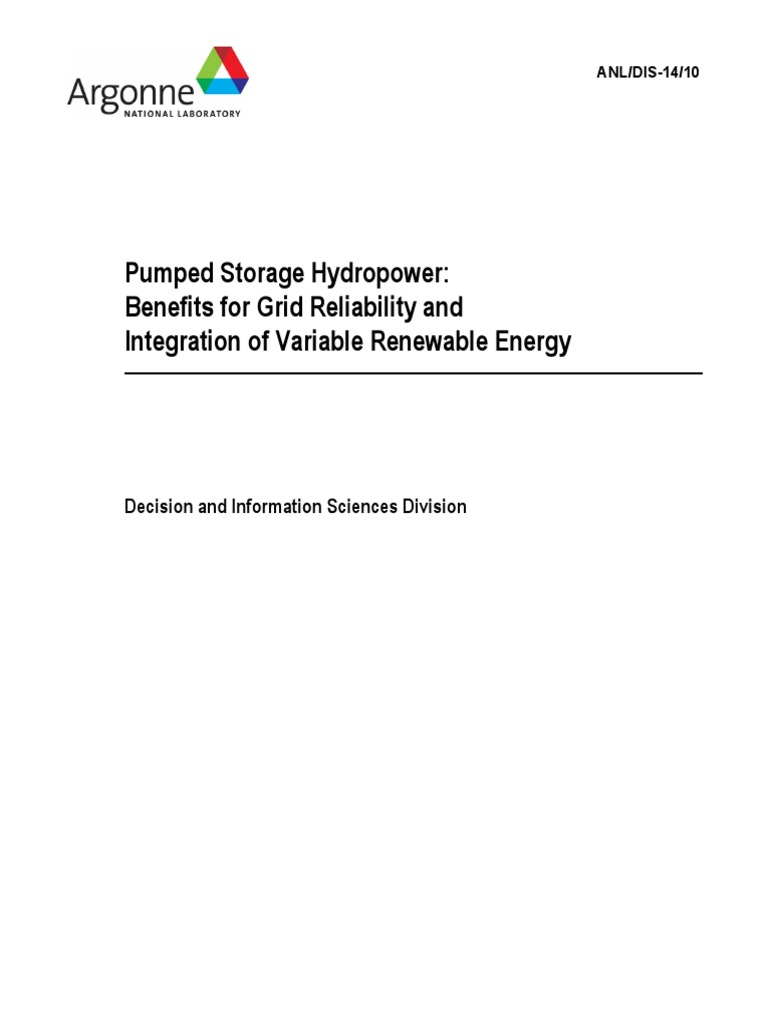Pumped Storage Hydropower Pdf Electrical Grid Wind Power