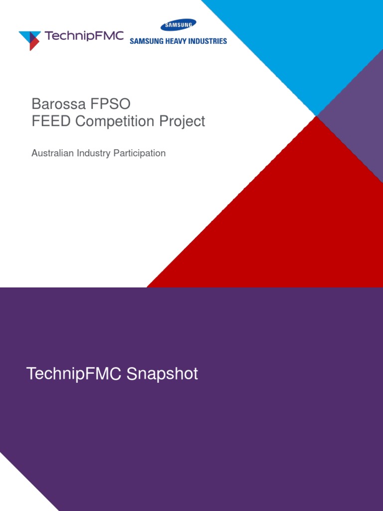 Fpso Presentation Technipfmc Shi PDF | PDF | Chemical Process ...