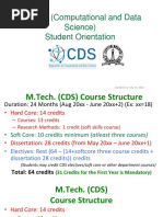 M.Tech - CDS Course Plan 2019