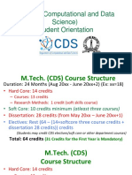 M.Tech - CDS - IISc Course Plan 2019