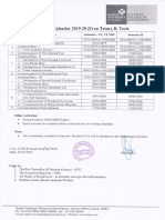 Academic Calendar 2019-20 for B.Tech Semesters IV, VI, VIII and Semester II