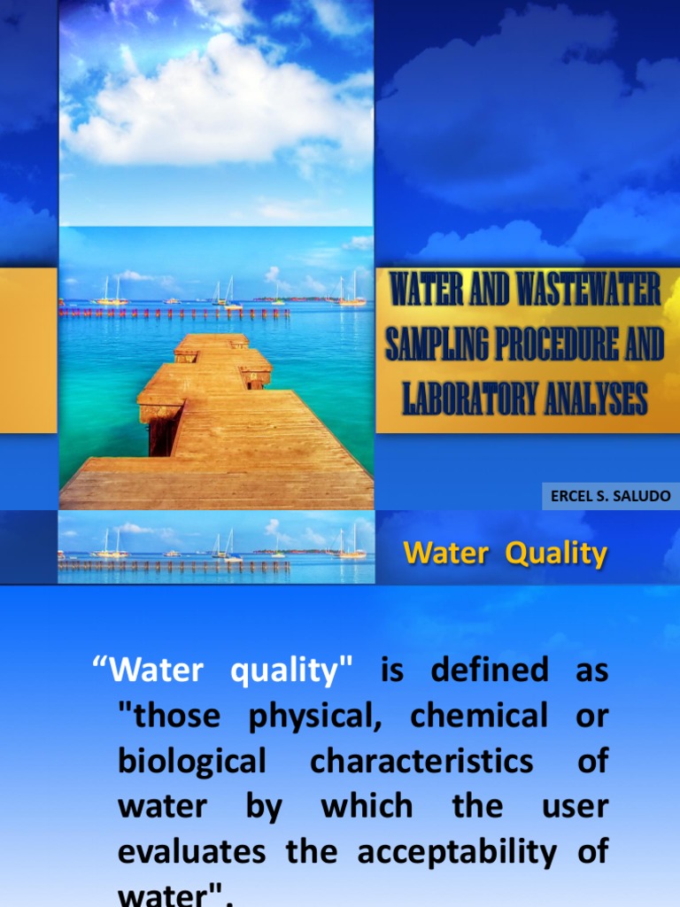 Water Sampling PDF Water Quality Water