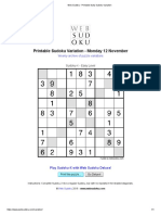 Web Sudoku - Printable Daily Sudoku Variation