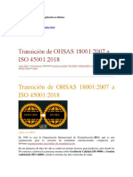 La Norma ISO 45001 Transicion