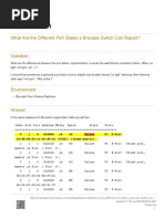 What Are The Different Port States A Brocade Switch Can Report?