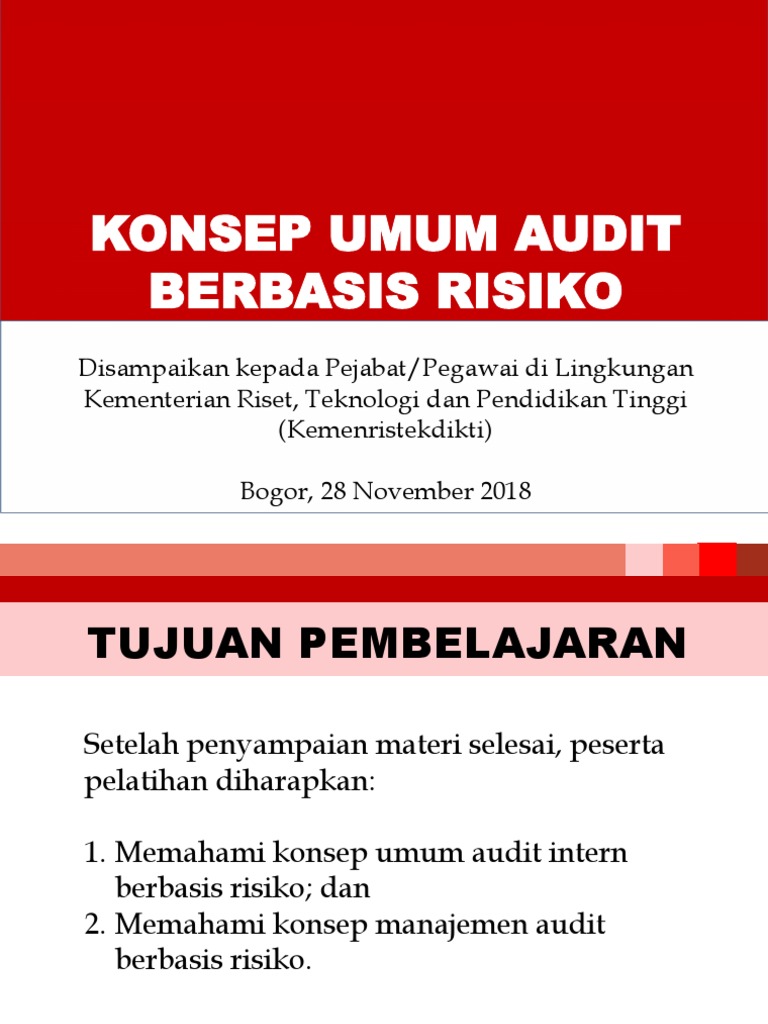 Tujuan Audit Berbasis Risiko | PDF | Karier & Perkembangan