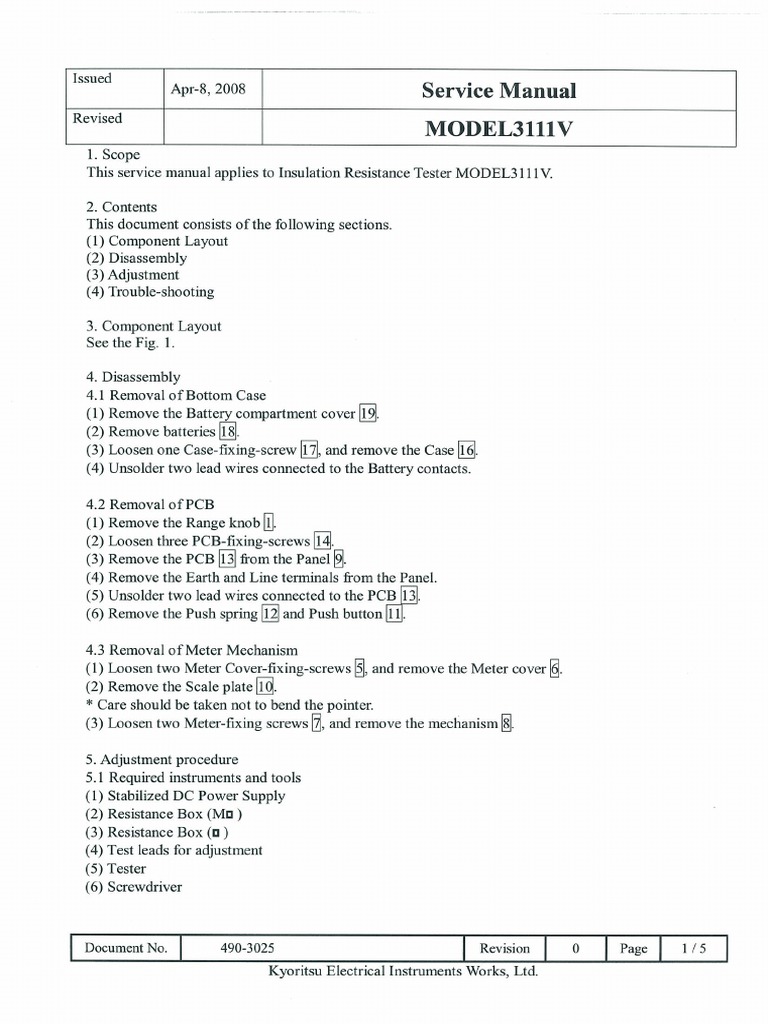 Service Manual 3111V PDF | PDF