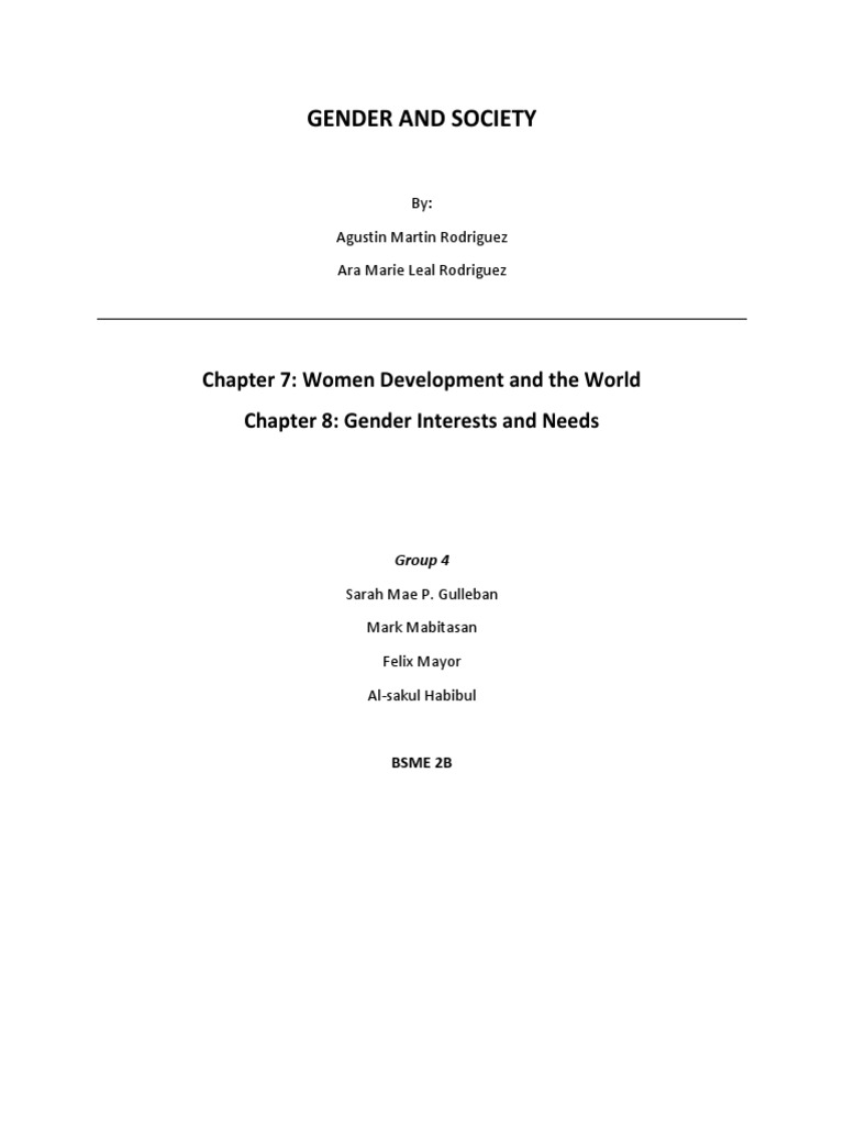 Gender and Society PDF Gender Gender Studies