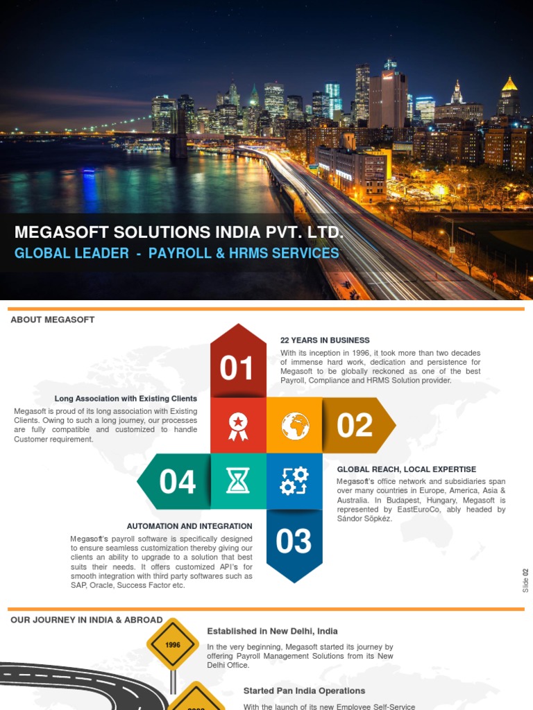 Megasoft Payroll & HRMS Solutions Overview | PDF | Payroll | Regulatory ...