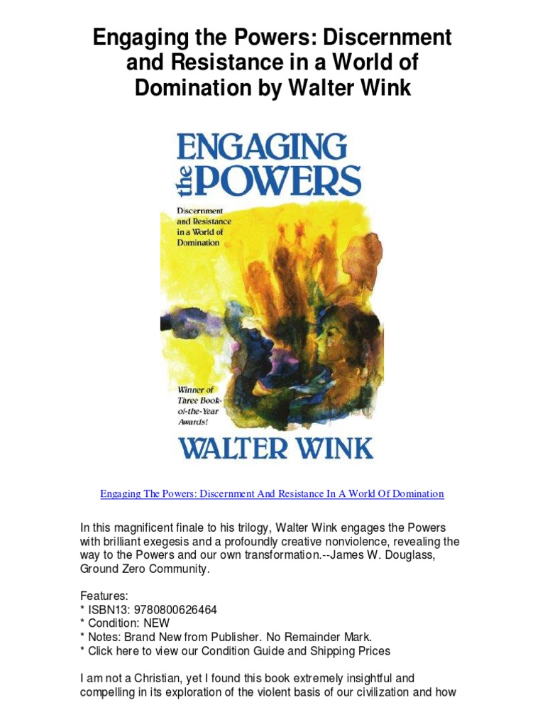 Engaging the powers discernment and resistance in a world of domination