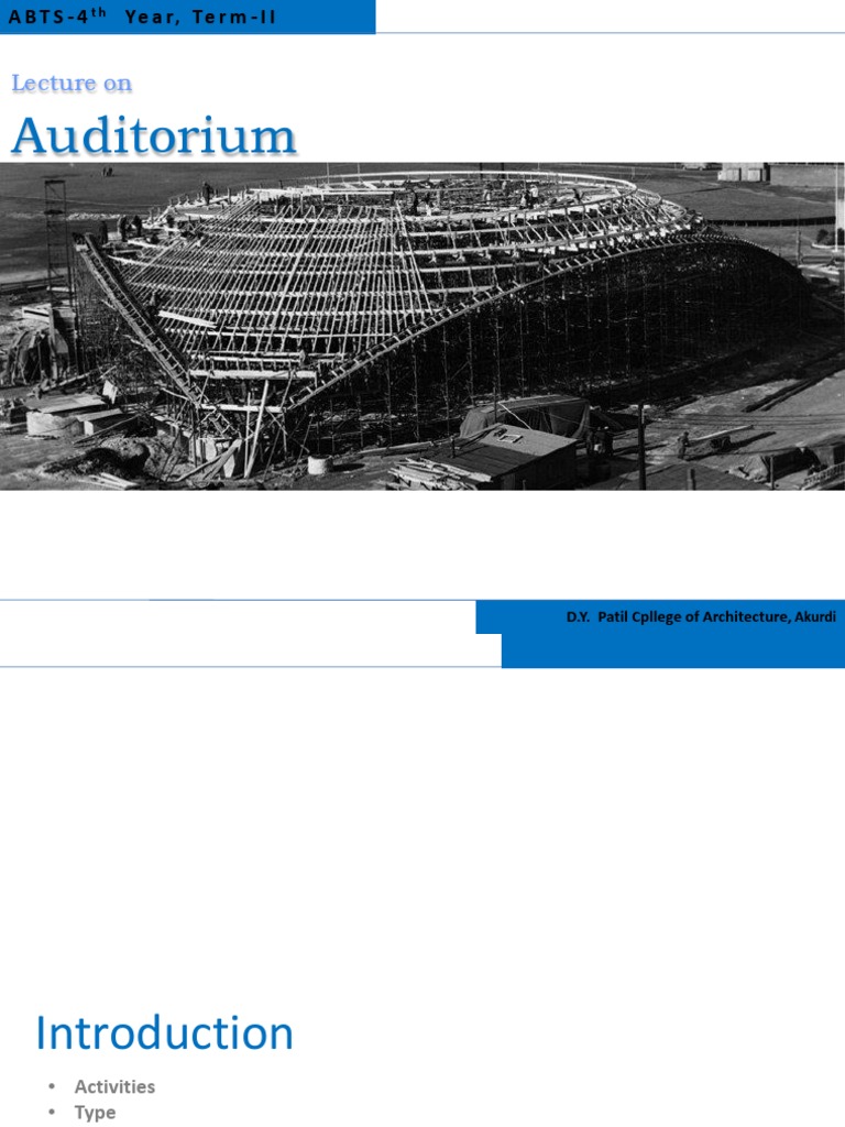 Auditorium Design and Considerations | PDF | Performing Arts | Theatre