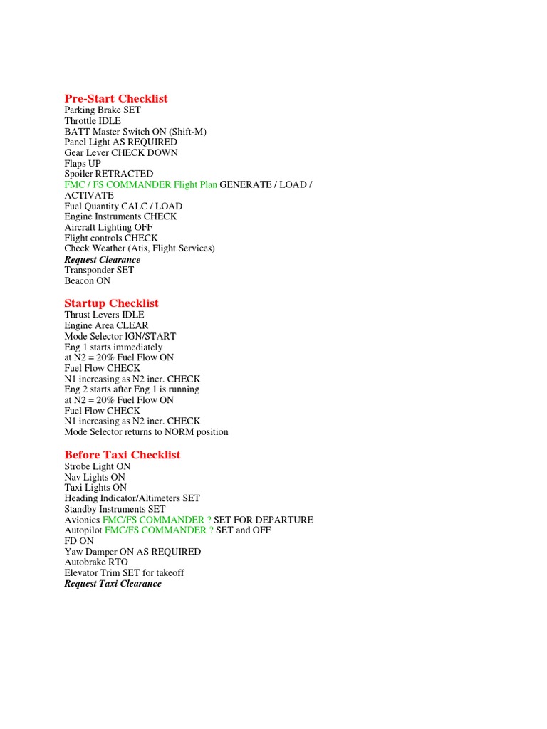 A330 300 GE CHECKLIST visual data 6