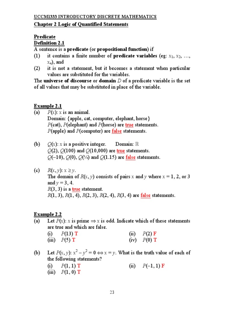 Logic of Quantified Statements Explained | PDF | Formalism (Deductive ...