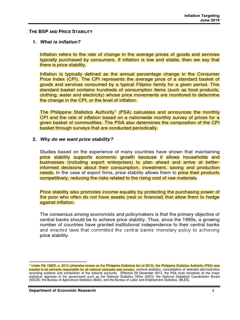 Inflation Targeting For Discussion v2.0 PDF | PDF | Monetary Policy ...