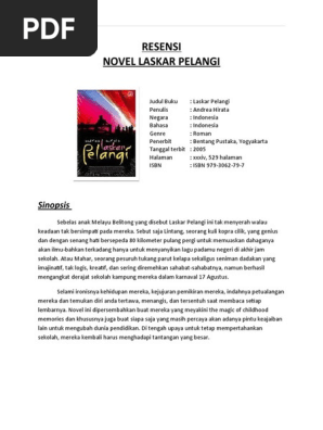 Resensi Novel Laskar Pelangi Sketsa