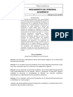 088 Reglamento Del Personal Académico