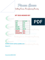 IIFT 2010 Answer Key
