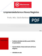 Empreendedorismo e Novos Negócios - aula 3- Segundas - 2sem2019