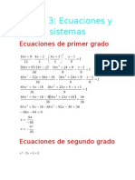 Tema 3 Ecuaciones y Sistemas