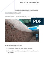 Industrial Visit Report Clay Brick Manufacturing