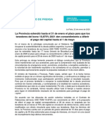 Comunicado de Prensa. Extension de Plazo PDF