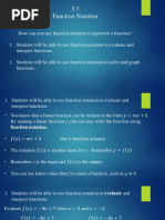 3.3 Function Notation