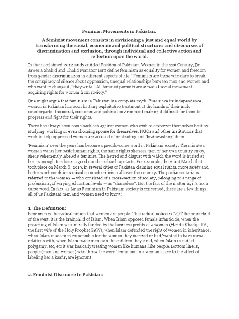 Feminism in Pakistan | PDF | Muhammad Zia Ul Haq | Feminism