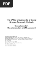 Sage Encyclopedia of Social Research Methods. Conceptualization, operationalization and measurement (2004)