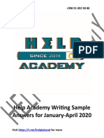 Help Academy Writing Sample Anwers For Jan-Apr 2020