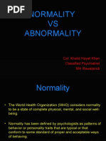 BEH SCIENCES Normalcy Vs Abnormalcy