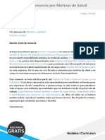 24 Modelo Carta de Renuncia Por Motivos de Salud