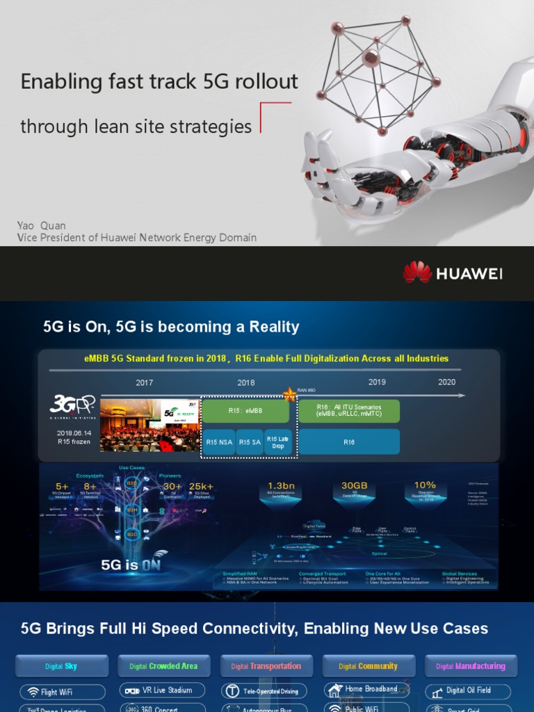 Huawei Enabling Fast Track 5G Rollout Through Lean Site Strategies ...