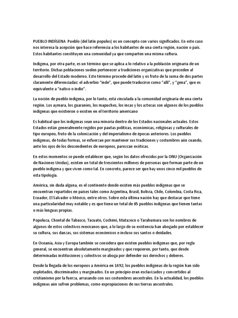 Pueblo Indigena Pueblo