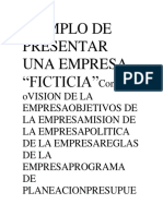 Ejemplo de Presentar Una Empresa