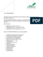 Carta Presentación Servicios Clínica