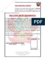 Declaracion Jurada de Domicilio - Arraigo Domiciliario.