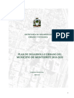 Plan de Desarrollo Urbano Del Municipio de Monterrey 2010-2020