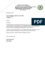 Letter request to AFPMBAI re recreation facilities