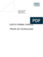 Carta formal profe de tecnologia