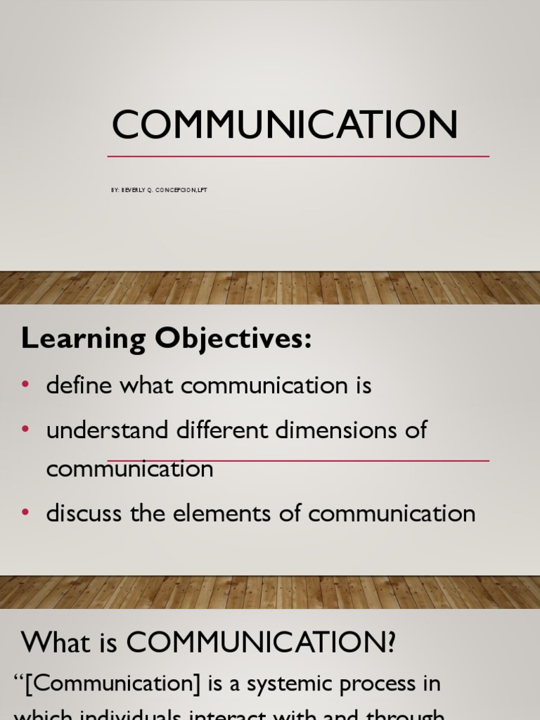 Lesson 1 Oral Communication Pdf Communication Human Communication