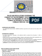 COMELEC Reso No. 10614 Plebiscite Rules