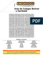 Sopa de Letras de Colegio Bolivar Y-Garibaldi PDF