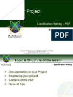 Final Year Project: Specification Writing - PSF