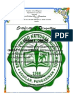 Certificate Template Of-Recognition 2019