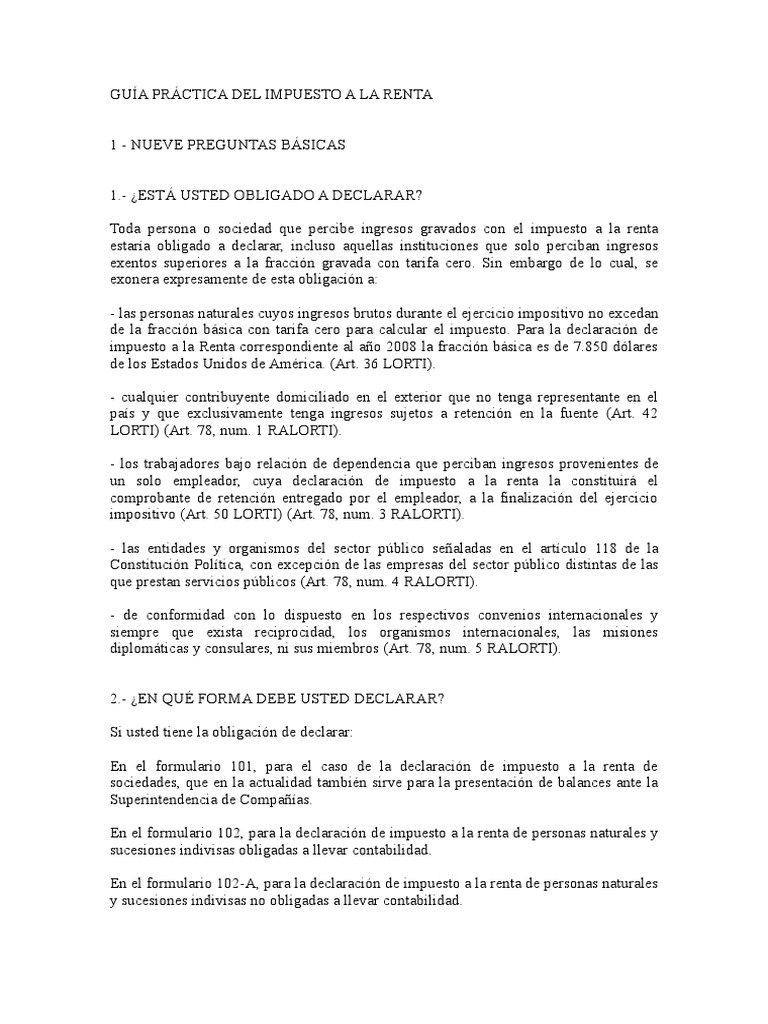 Guía del Impuesto a la Renta 2023 | PDF | Impuesto sobre la renta ...